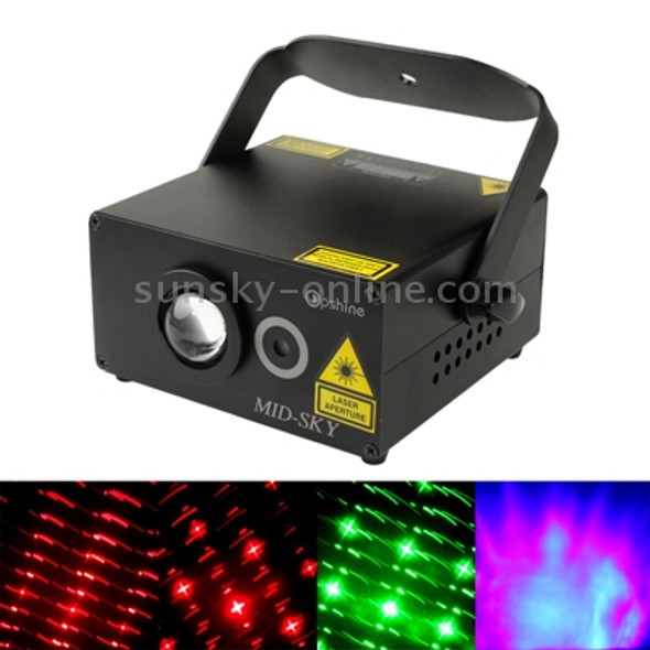 MIK-SKY Multifunction Disco DJ Club Stage Light, 2-color Green Light + Red Light, with Music Active, Sound Active Function