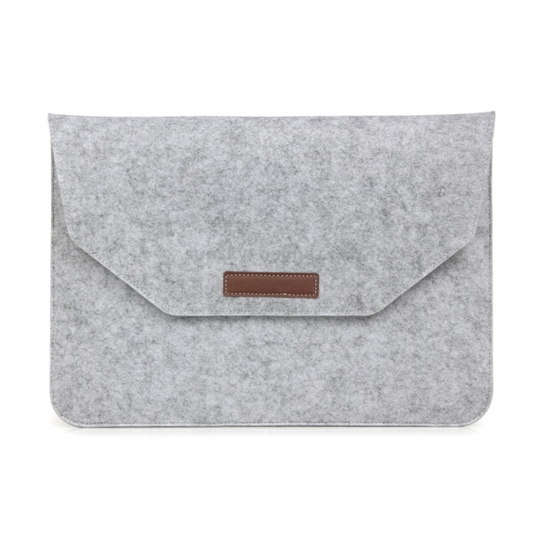 11.6 inch Universal Fashion Soft Sleeve Bag Case Tablet Laptop Felt Bag for MacBook Air 11.6 inch, Size: 33x22x1cm(Grey)