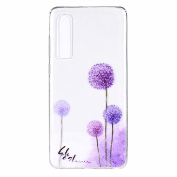 Pattern TPU Shockproof Protective Back Cover Case For Huawei P30(Dandelion)