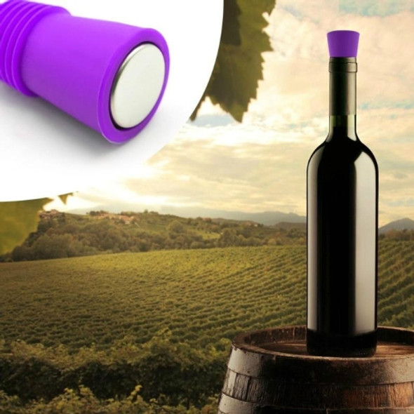 Food Grade Silicone Wine Stopper Creative Preservation Bottle Stopper(Purple)