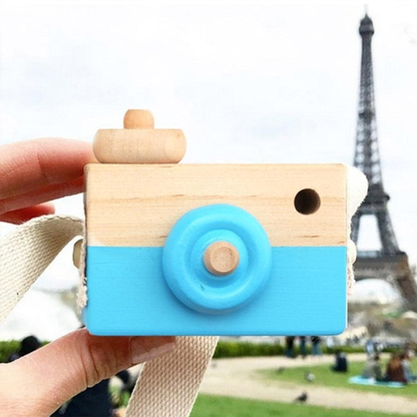 Cute Nordic Hanging Wooden Camera Toys for Kids(Blue)