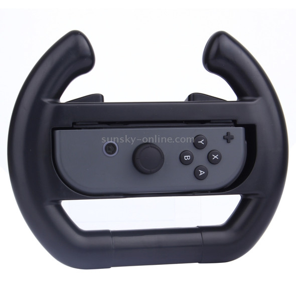 For Nintendo Switch Joy-Con Controller (Not Included) Semicircle Gaming Steering Wheel(Black)