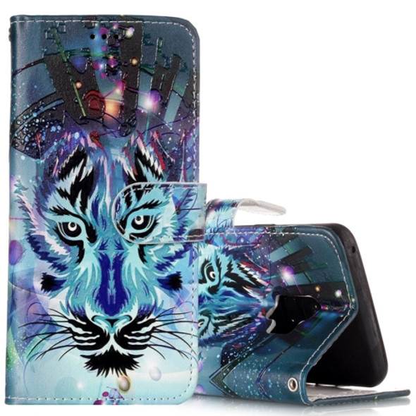 For Galaxy S9 Gloss Oil Embossed Wolf Pattern Horizontal Flip Leather Case with Holder & Card Slots & Wallet