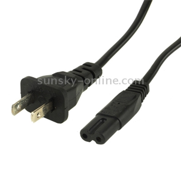 High Quality 2 Prong Style US Notebook AC Power Cord, Length: 1.5m