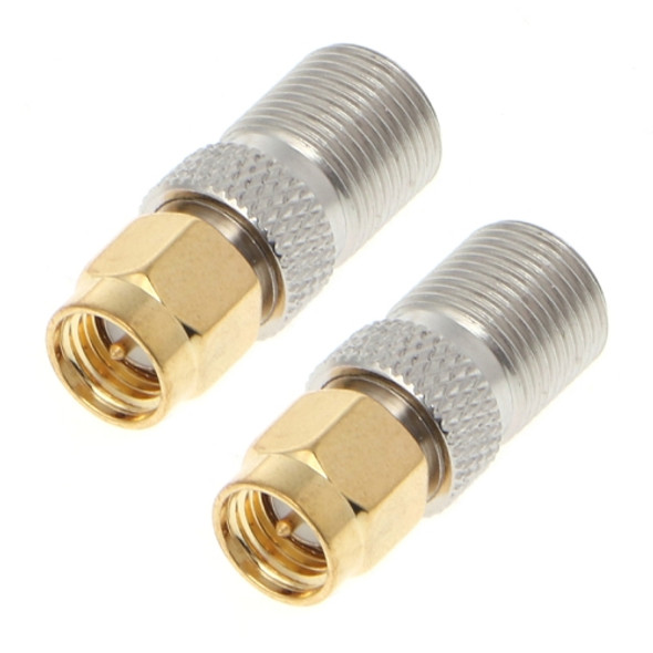 2 PCS SMA Female to F Female RF Coaxial Connector