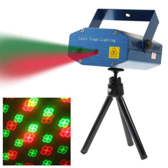 XY-B1 Multifunction Disco DJ Club Stage Light, 2-color Red + Green Light, with Holder, Support Sound Active Function ()(Blue)