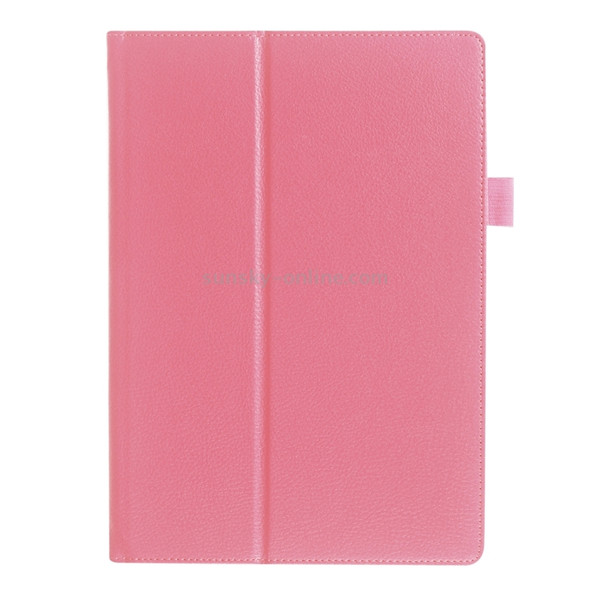 Litchi Texture Horizontal Flip Solid Color Leather Case with Holder for Lenovo TAB 2 A10-30 X30F & TAB 2 A10-70F, 10.1 inch(Pink)