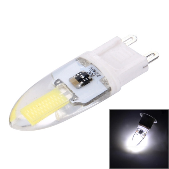 3W COB LED Light, G9 300LM Silicone Dimmable SMD 1505 for Halls / Office / Home, AC 220-240V(White Light)