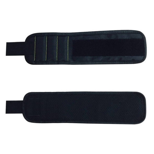 1680D Oxford Cloth Pocket Magnetic Wristband Storage Pockets Tool(Black)