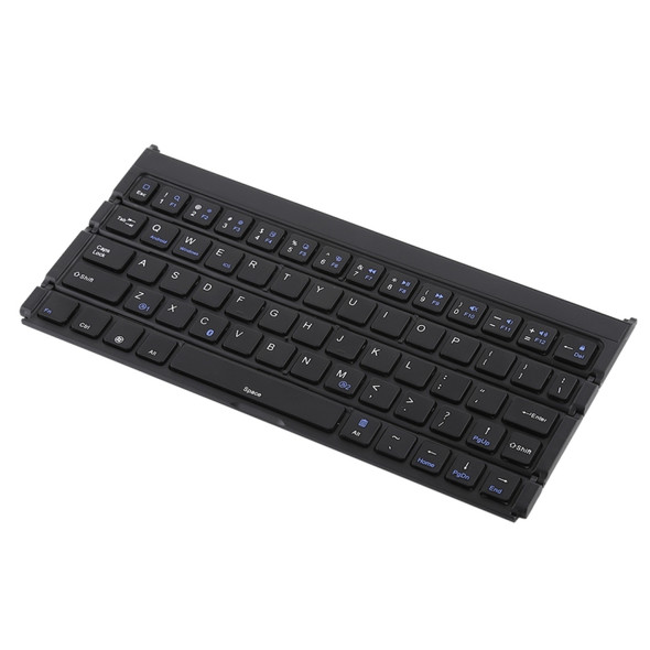 GK808 Ultra-thin Foldable Bluetooth V3.0 Keyboard, Built-in Holder, Support Android / iOS / Windows System(Black)