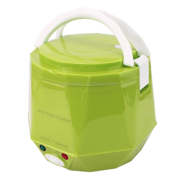 OUSHIBA Car Auto C3 Mini Multi-function Rice Cooker 12V 1.3L Volume for Rice Soup Noodles Vegetable Dessert(Green)