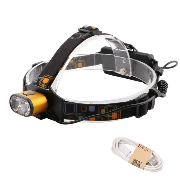 YWXLight T6 USB Rechargeable Adjustable 3 Modes Rotatable IP65 Waterproof LED Headlight