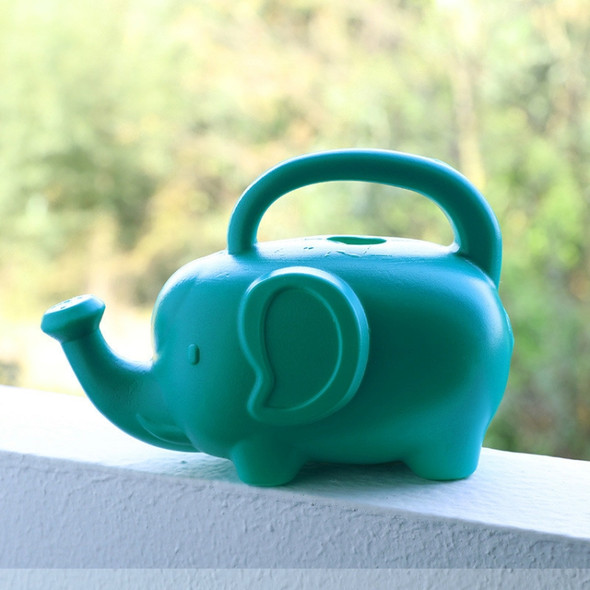 Household Flower Watering Can Cute Cartoon Elephant Shape Watering  Bottle(Green )