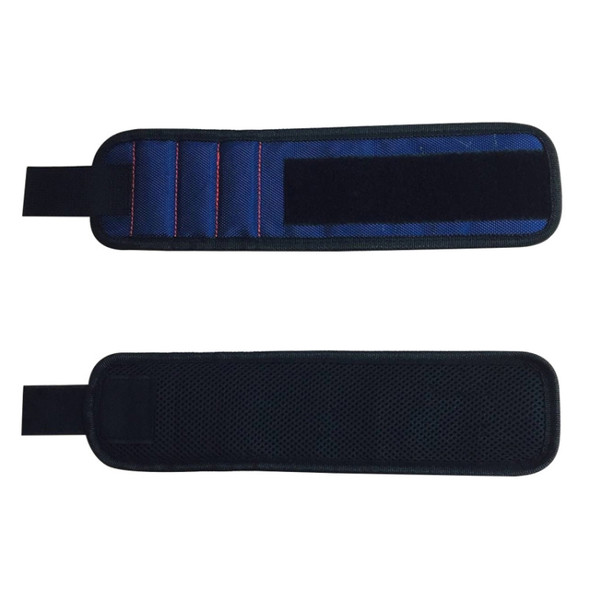 1680D Oxford Cloth Pocket Magnetic Wristband Storage Pockets Tool(Blue)