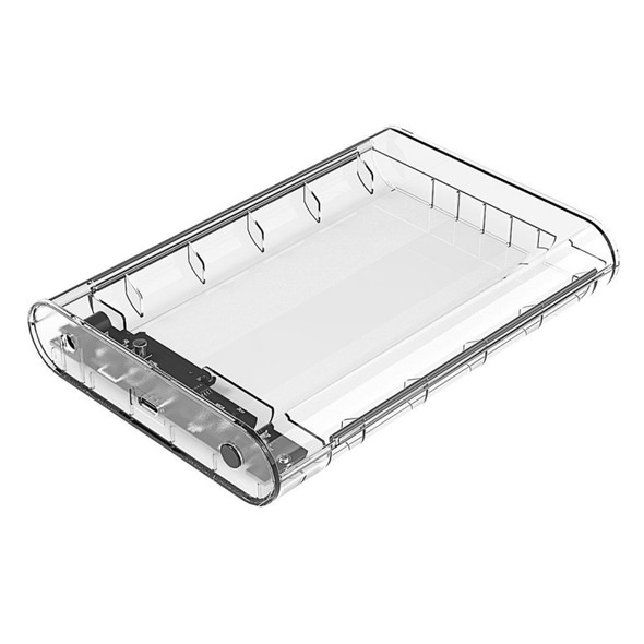 ORICO 3139C3 3.5 inch SATA HDD USB 3.1 Type-C External Hard Drive Enclosure Storage Case(Transparent)