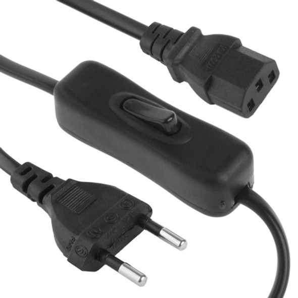 3 Prong Style AC Power Cord with 304 Switch, Length: 1.2m(Black)