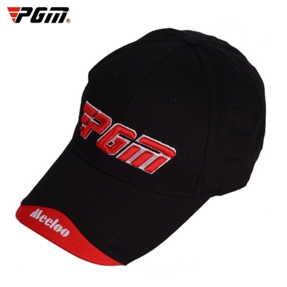 PGM Golf Cotton Sweat-absorbent Hat Sun Hat for Men (Black Red)