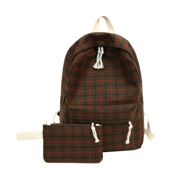 Large Capacity School Bags Backpack Travel Bag Female Bagpack(Brown )
