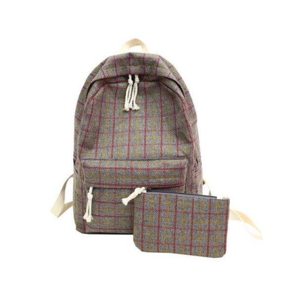 Large Capacity School Bags Backpack Travel Bag Female Bagpack(Gray  )