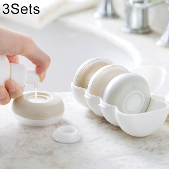 3 Sets Portable Subpackage Bottles Travel Sealed Shampoo Shower Gel Cosmetics Containers