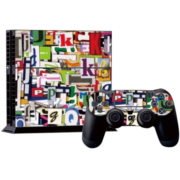 Letter Pattern Decal Stickers for PS4 Game Console