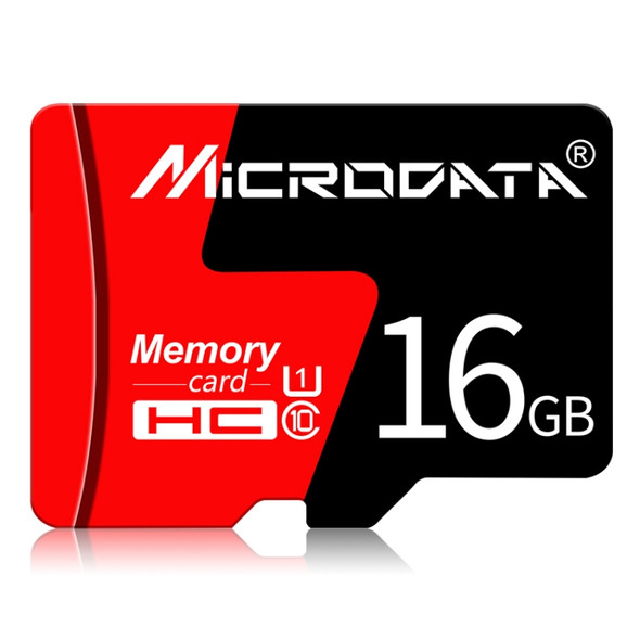 MICRODATA 16GB U1 Red and Black TF(Micro SD) Memory Card