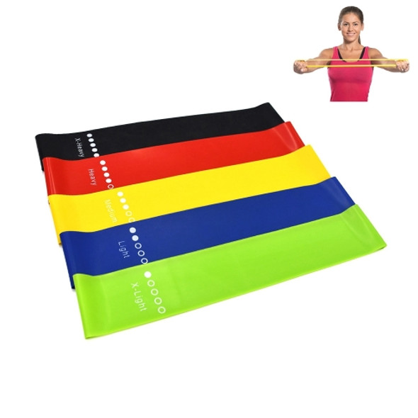 5 Color (Black, Blue, Green, Red, Yellow) Heavy Thicker Resistance Bands Fitness Natural Latex Stretch Band Yoga Straps with Pouch Bag