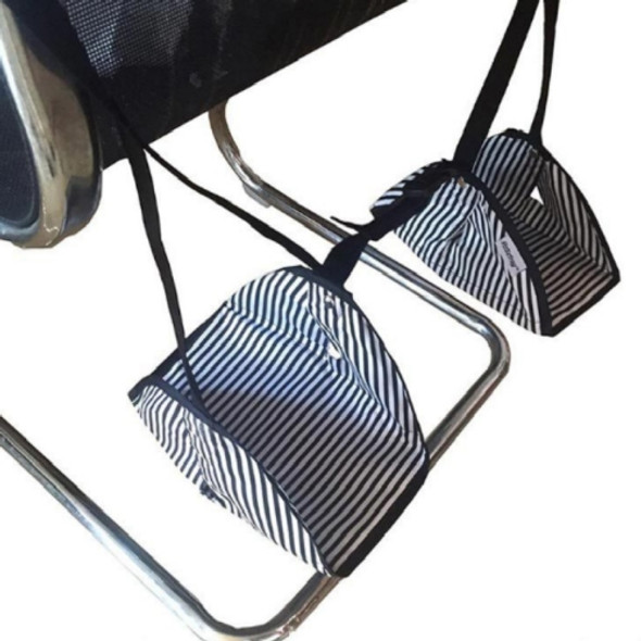 Foot Hammock  Foot Pad for Long-distance Aircraft Travel(Black and White Stripes)