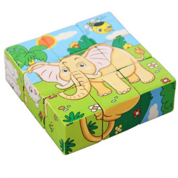Children Intellectual Early Education Building Blocks Toy 3D Puzzle Block(598 Forest Rhino)