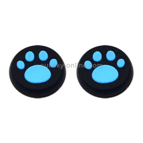 4 PCS Cute Cat Paw Silicone Protective Cover for PS4 / PS3 / PS2 / XBOX360 / XBOXONE / WIIU Gamepad Joystick(Blue)