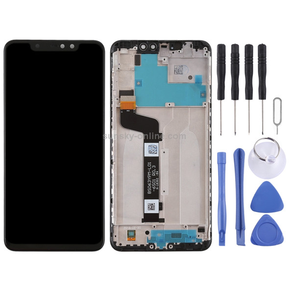 LCD Screen and Digitizer Full Assembly with Frame for Xiaomi Redmi Note 6 Pro (Black)