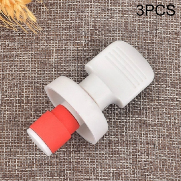 3 PCS Creative Wine Stopper Pumping Freshness Stopper Manually Pressing Wine Stopper(White)