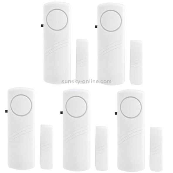 5 PCS Door Window Wireless Burglar Alarm Door Magnetic Alarm Household Safety Equipment