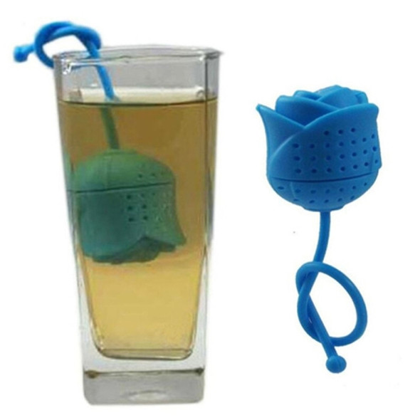 Rose Silicone Tea Infuser Loose Leaf Tea Strainer Herbal Spice Infuser Filter Tea Tools, color random delivery