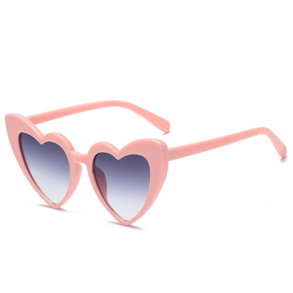 Heart Shape UV400 Polarized Sunglasses for Women(Pink+Blue)