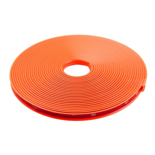 Universal Decorative Scratchproof Stickup 8M Flexible Car Wheel Hub TRIM Mouldings Decoration Strip(Orange)