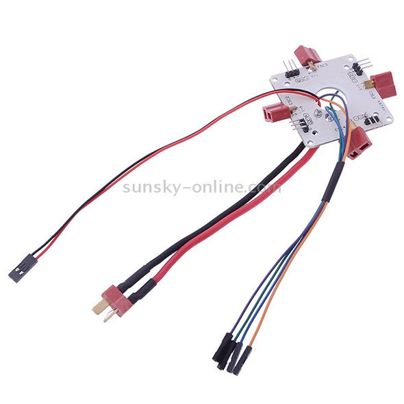 T-plug APM PX4 Power Distribution Board / ESC Connecting Board for Quadcopter(White)