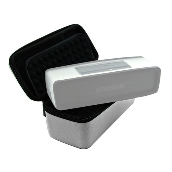 Portable Nylon Silica Gel Speaker Protective Box Storage Bag for BOSE SoundLink Mini(Silver Grey)