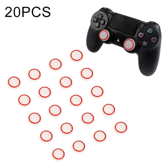 20 PCS Luminous Silicone Protective Cover for PS4 / PS3 / PS2 / XBOX360 / XBOXONE / WIIU Gamepad Joystick (Red)