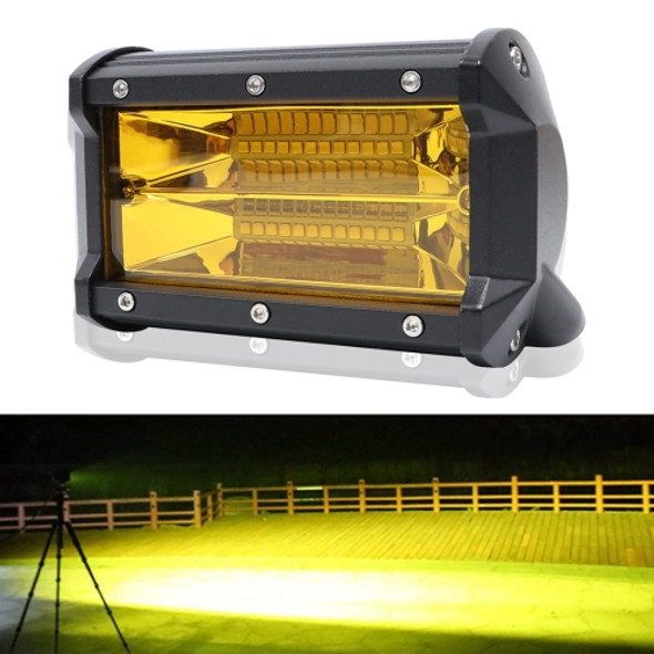 5 inch 18W 24 LED Waterproof IP67 Two Bar Modified Off-road Lights Spotlight Light Car Work Lights, DC 9-48V(Yellow Light)