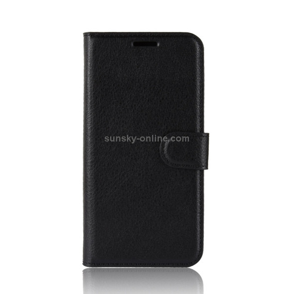 Litchi Texture Horizontal Flip Leather Case for LG G8 ThinQ, with Wallet & Holder & Card Slots (Black)
