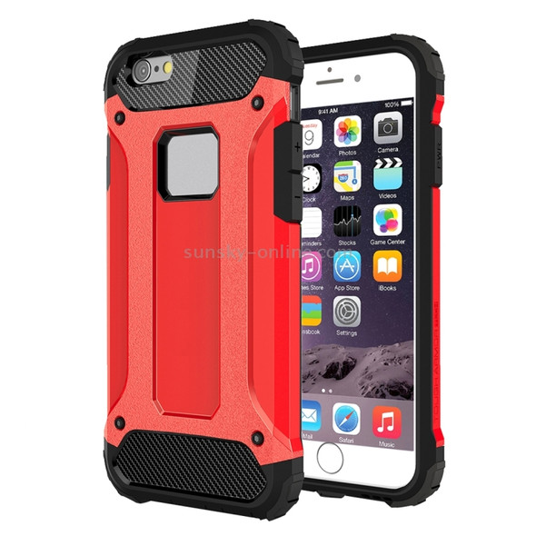For iPhone 6 & 6s Tough Armor TPU + PC Combination Case(Red)