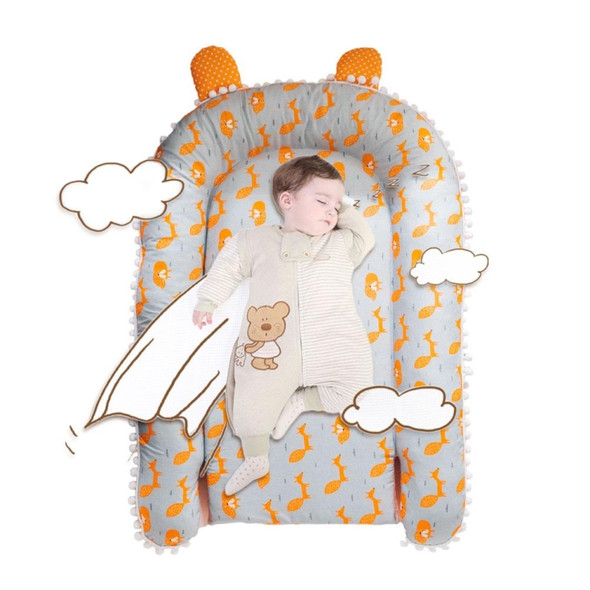 Baby Nest Bed Portable Travel Bassinet For Newborn Kids Infant Cotton Cradle Lounger Cushion(Hairball pineapple)