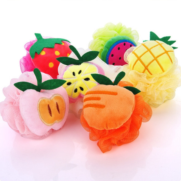 Fruit Shaped Bath Ball Soft Children Bath Ball(Peach)