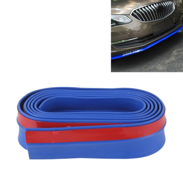 Universal 2.5m Car Front Bumper Lip Splitter Spoiler Skirt Adhesive Protector(Blue)