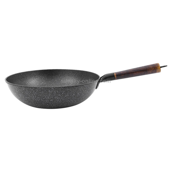 Household Maifanshi Non-stick Fine Iron Wok Suitable for Induction Cooker Gas Stove, Size:32cm