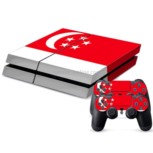 Singapore Flag Pattern Decal Stickers for PS4 Game Console