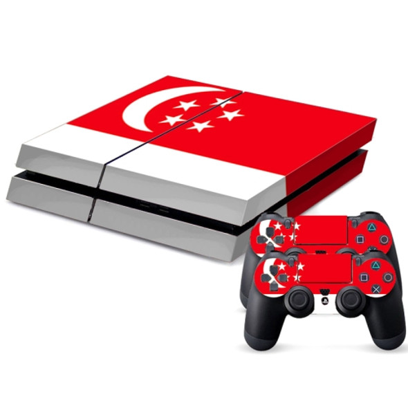 Singapore Flag Pattern Decal Stickers for PS4 Game Console