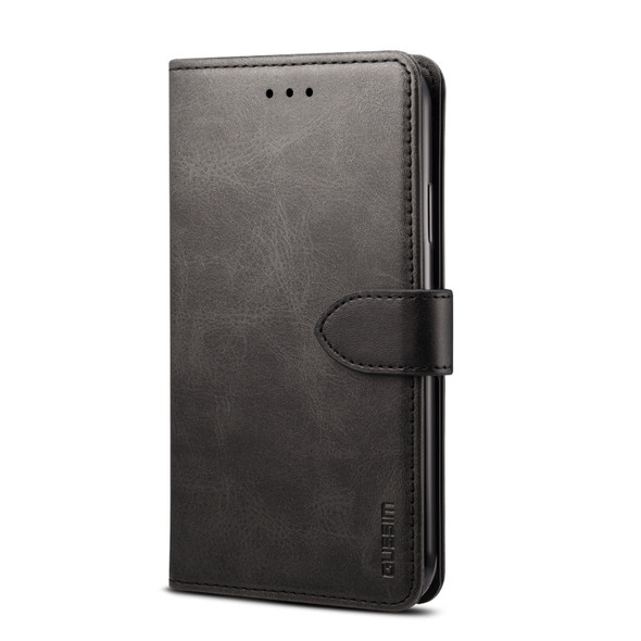 For iPhone 11 GUSSIM Magnetic Horizontal Flip Leather Case with Holder & Card Slots & & Wallet(Black)