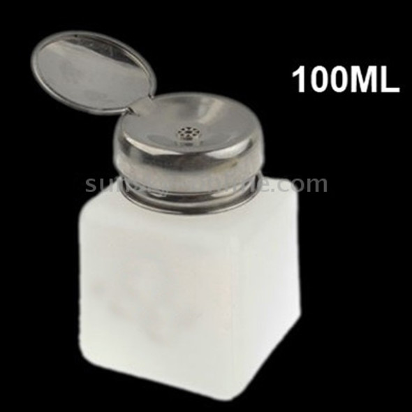 100ml Push Down Alcohol and Liquid Container Bottle(White)